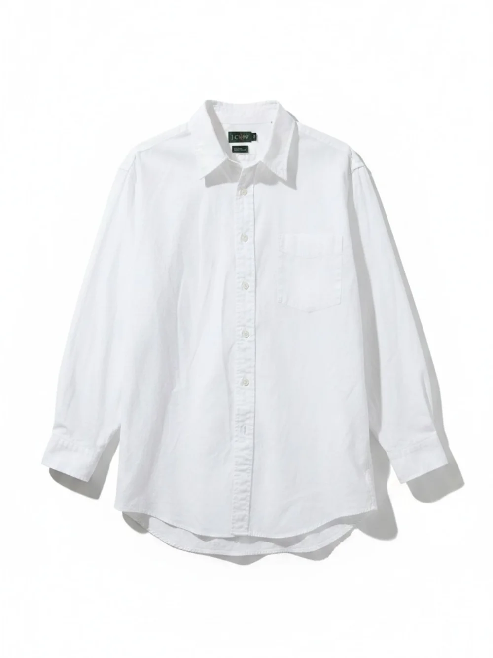 J. Crew Men's White Casual Button-Down Shirt